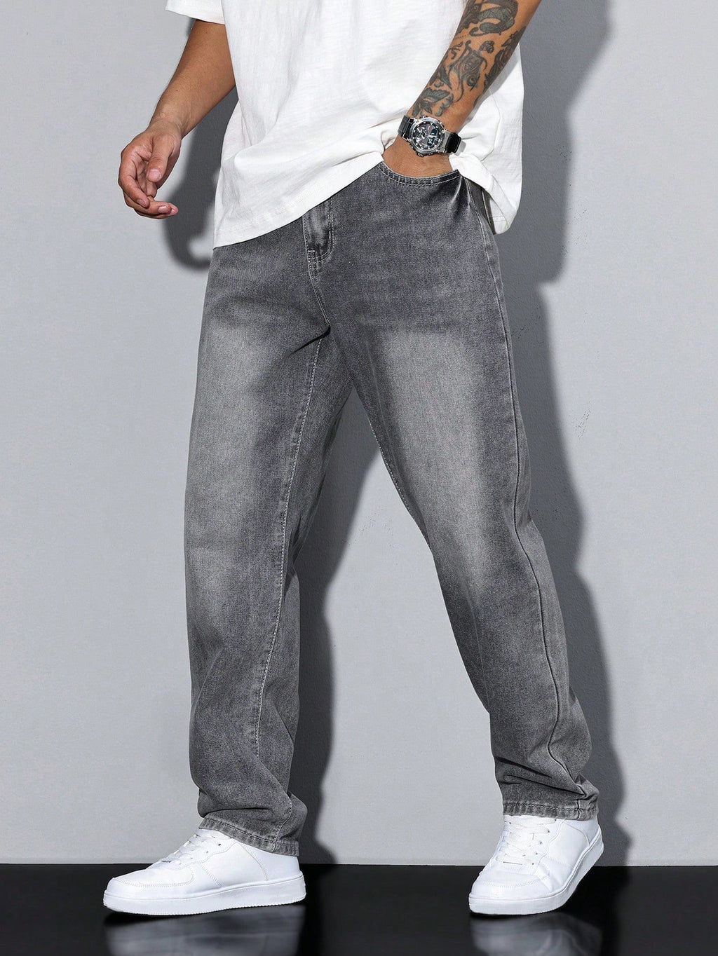 Mason Men's Baggy Jeans – Relaxed Fit Denim Trousers with Classic Pockets
