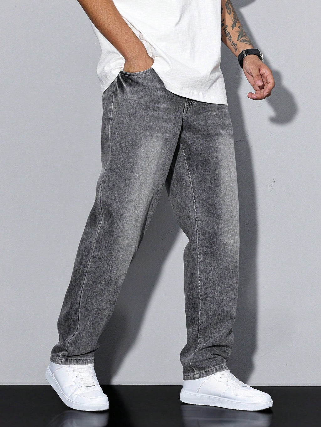 Mason Men's Baggy Jeans – Relaxed Fit Denim Trousers with Classic Pockets