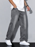 Mason Men's Baggy Jeans – Relaxed Fit Denim Trousers with Classic Pockets
