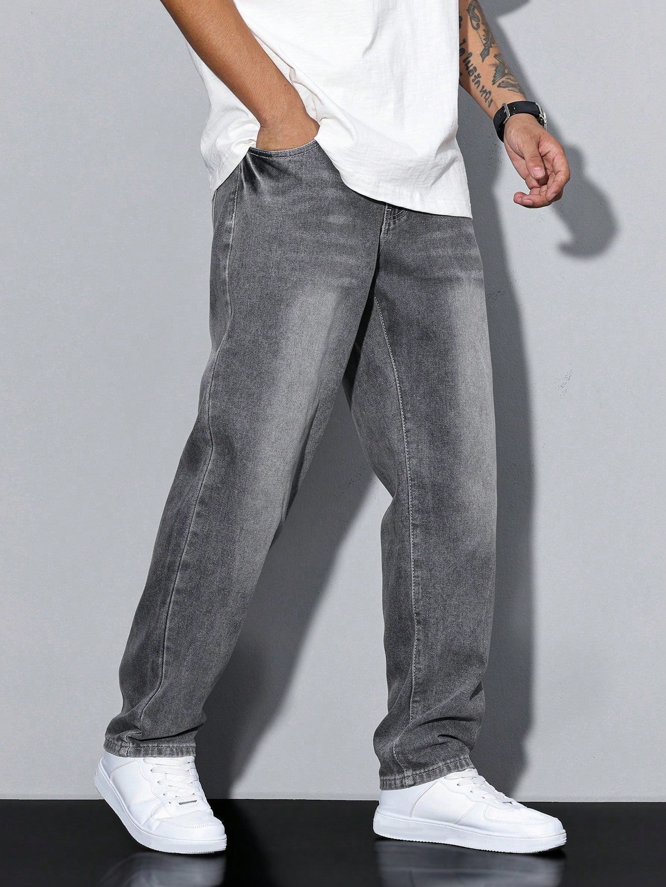 Mason Men's Baggy Jeans – Relaxed Fit Denim Trousers with Classic Pockets