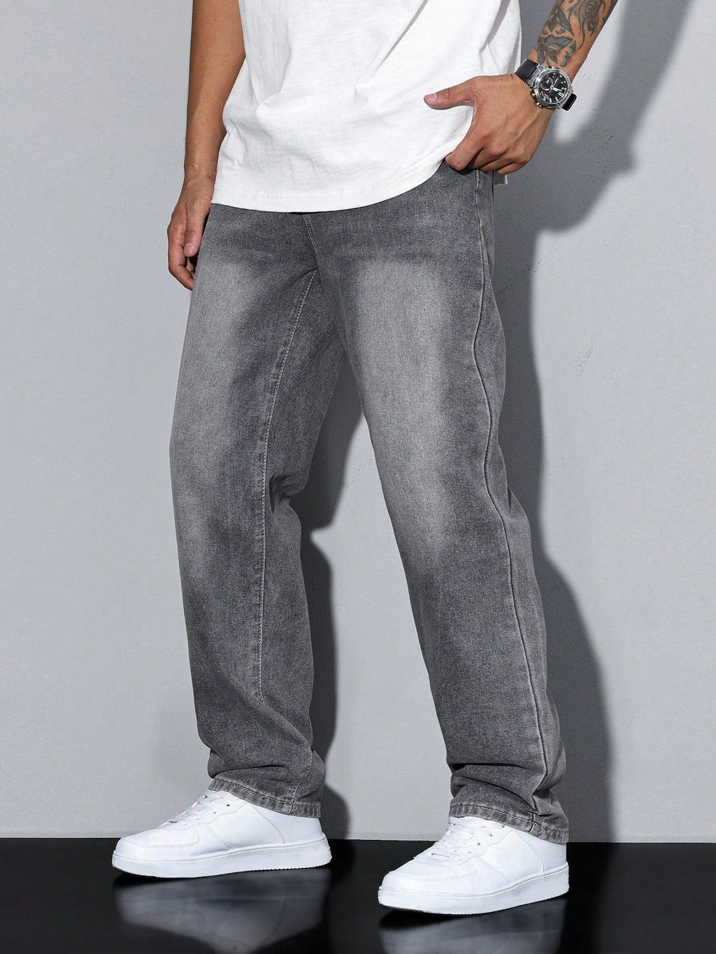 Mason Men's Baggy Jeans – Relaxed Fit Denim Trousers with Classic Pockets