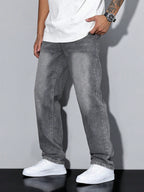 Mason Men's Baggy Jeans – Relaxed Fit Denim Trousers with Classic Pockets