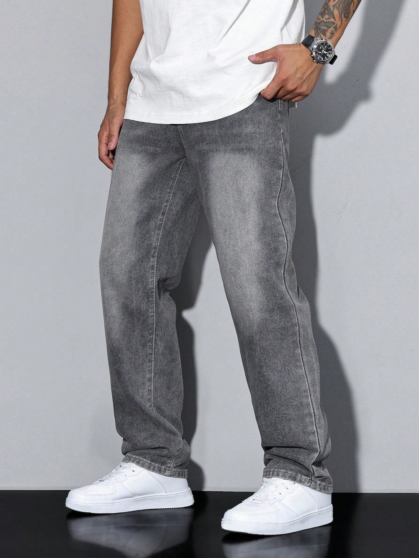 Mason Men's Baggy Jeans – Relaxed Fit Denim Trousers with Classic Pockets