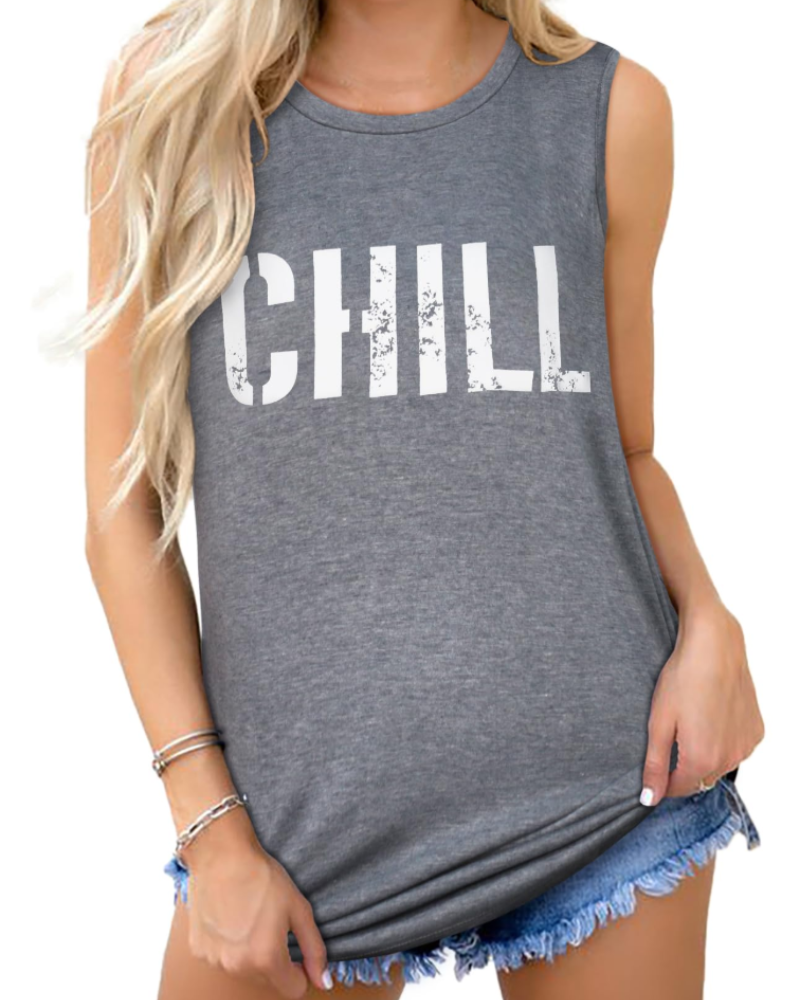 Savannah Women’s Graphic Tank Top – Sleeveless Cotton Blend Summer Tee