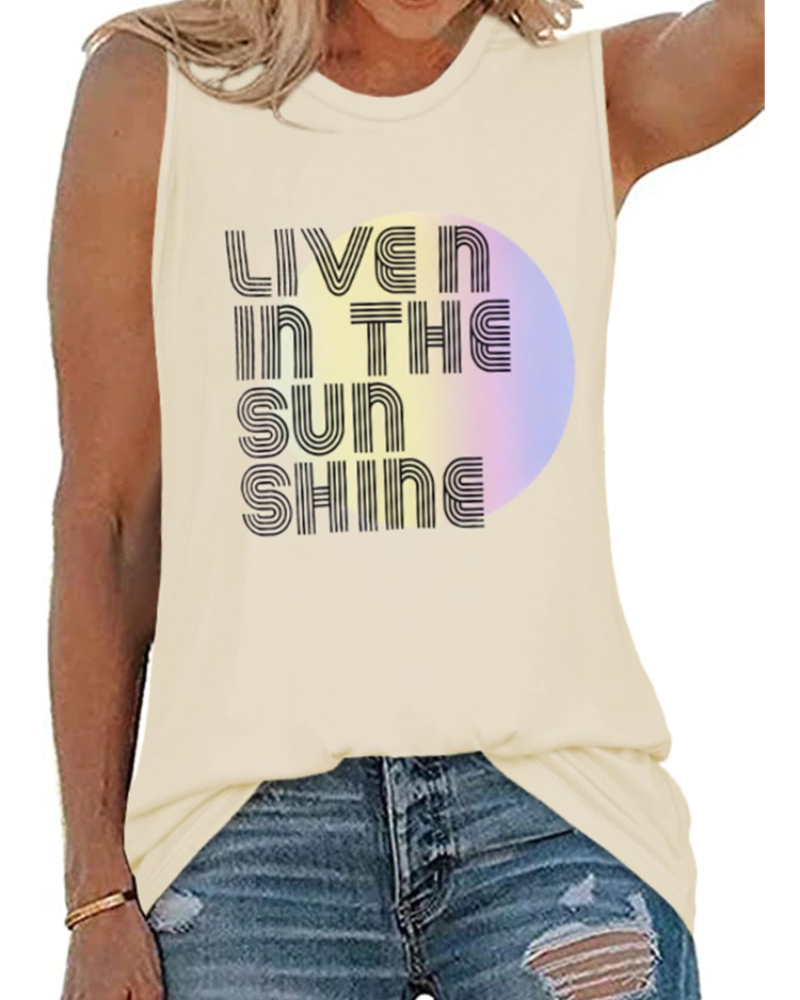 Savannah Women’s Graphic Tank Top – Sleeveless Cotton Blend Summer Tee