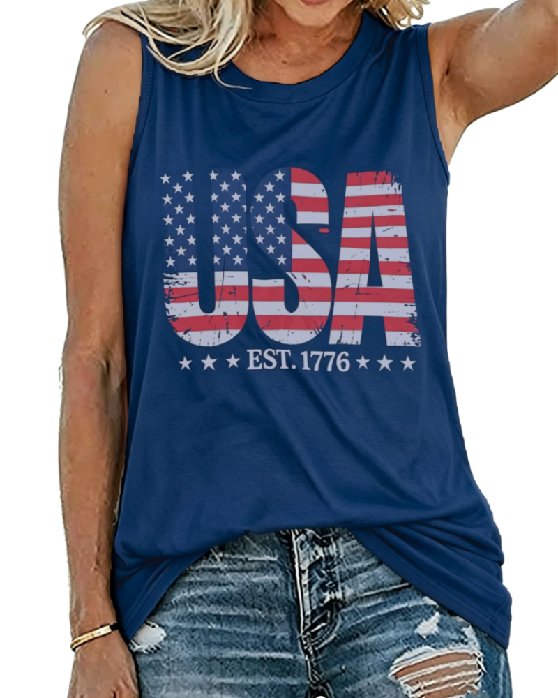 Savannah Women’s Graphic Tank Top – Sleeveless Cotton Blend Summer Tee