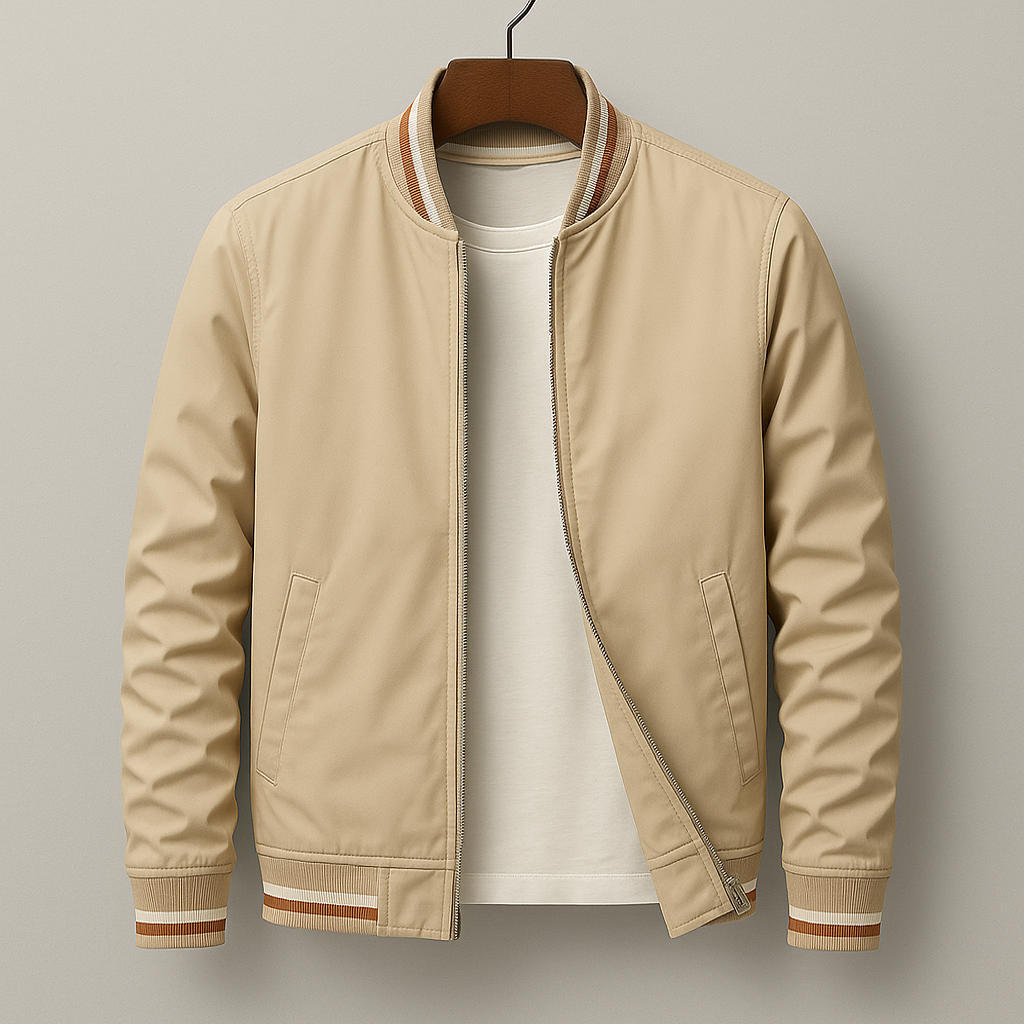 Bob Men’s Varsity Bomber Jacket – Lightweight Casual Zip-Up Coat for Mid-Season