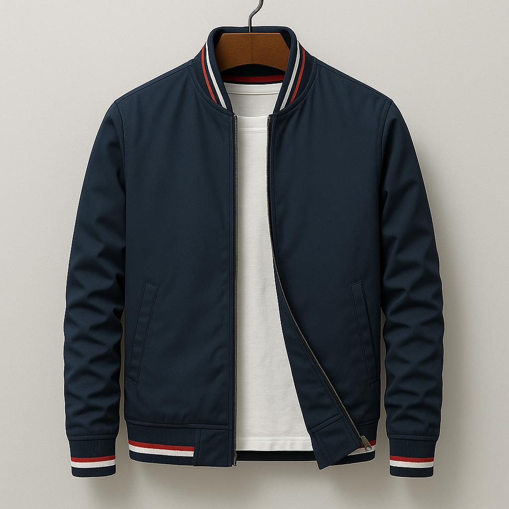 Bob Men’s Varsity Bomber Jacket – Lightweight Casual Zip-Up Coat for Mid-Season
