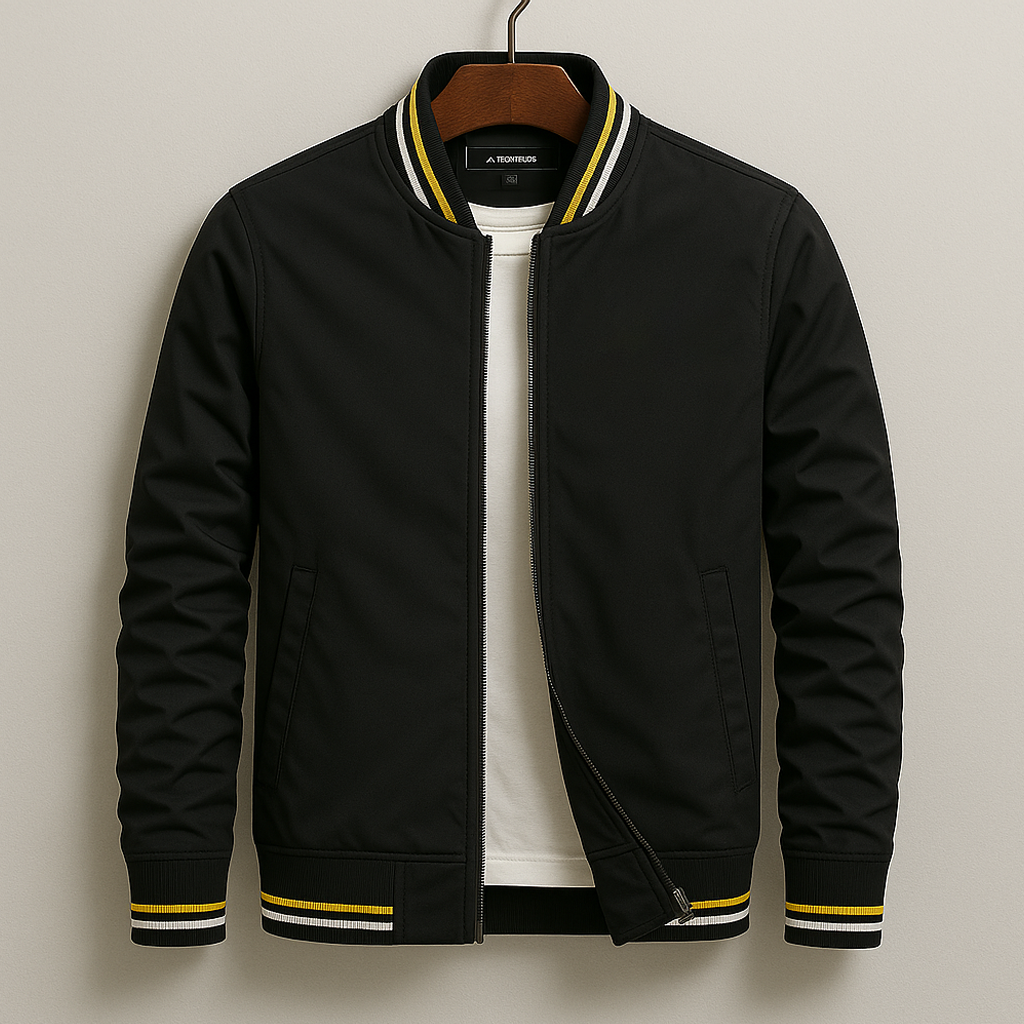 Bob Men’s Varsity Bomber Jacket – Lightweight Casual Zip-Up Coat for Mid-Season