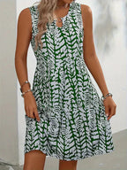 Hannie Women’s Mini Summer Dress – Sleeveless Printed Beach Dress with Lightweight Fit