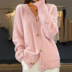 Lena Women’s Cashmere Cardigan – Soft Button-Up Knitwear with Elegant Long Sleeves
