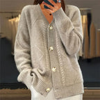 Lena Women’s Cashmere Cardigan – Soft Button-Up Knitwear with Elegant Long Sleeves