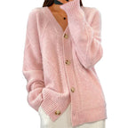 Lena Women’s Cashmere Cardigan – Soft Button-Up Knitwear with Elegant Long Sleeves