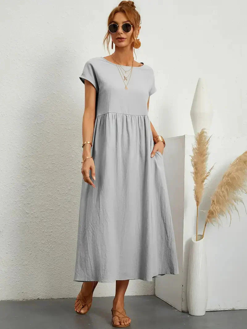 Melody Women’s Maxi Dress – Elegant Cotton Summer Dress with Flowy Comfortable Fit
