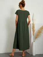 Melody Women’s Maxi Dress – Elegant Cotton Summer Dress with Flowy Comfortable Fit