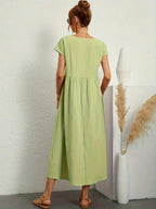 Melody Women’s Maxi Dress – Elegant Cotton Summer Dress with Flowy Comfortable Fit