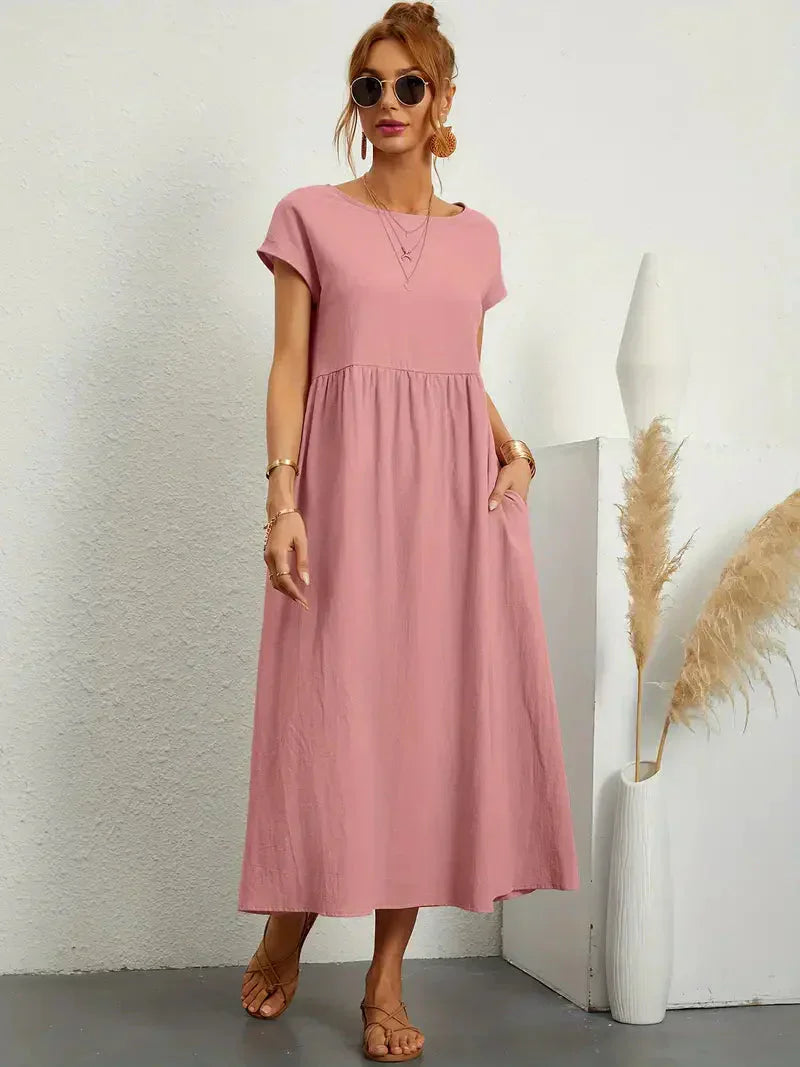 Melody Women’s Maxi Dress – Elegant Cotton Summer Dress with Flowy Comfortable Fit