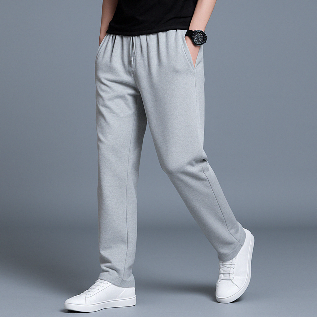 Larry Men’s Joggers – Premium Cotton Sweatpants with Adjustable Waist & Straight Fit