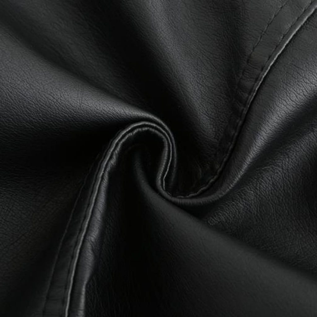 Janiyah Women’s Leather Jacket – Elegant Zip-Up Coat with Chic High Collar
