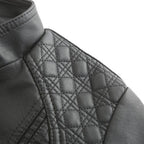 Janiyah Women’s Leather Jacket – Elegant Zip-Up Coat with Chic High Collar
