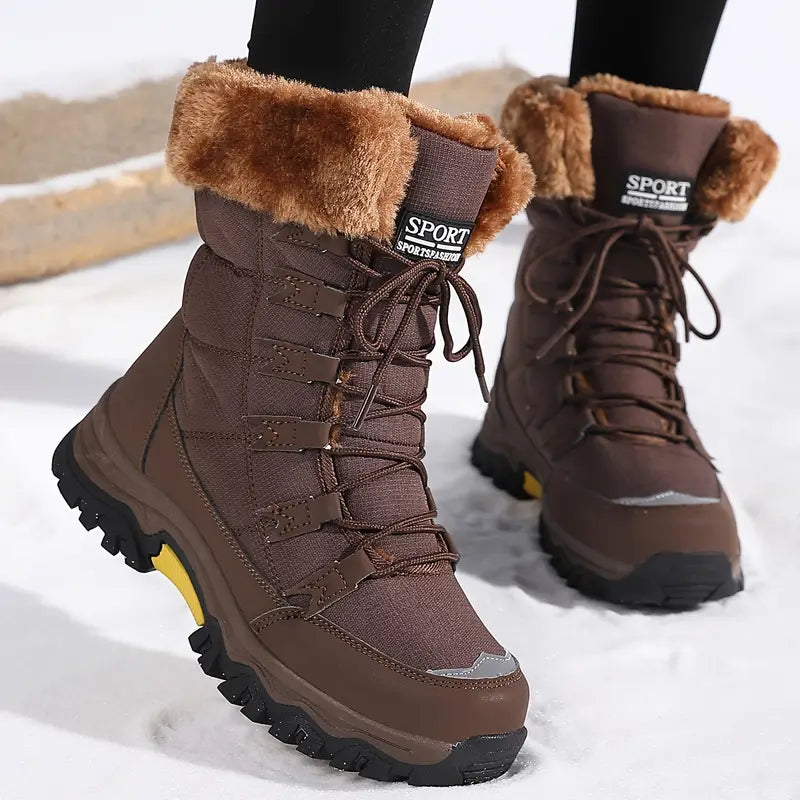 Camilla Women’s Winter Boots – Waterproof Faux Fur Snow Boots with Warm Lining
