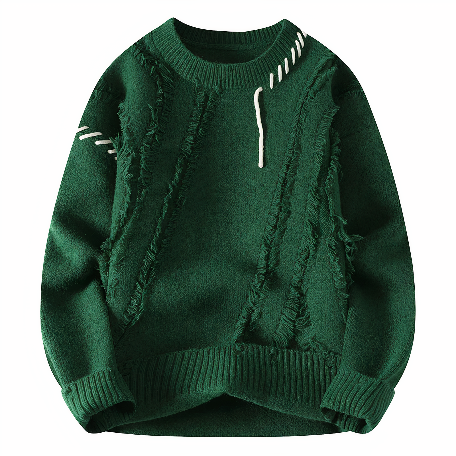 Dave Men’s Patchwork Sweater – Warm Casual Knit Jumper for Autumn & Winter Style