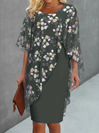 Lysiane Women’s Floral Chiffon Dress – Elegant Flowy Dress with Lightweight Comfort