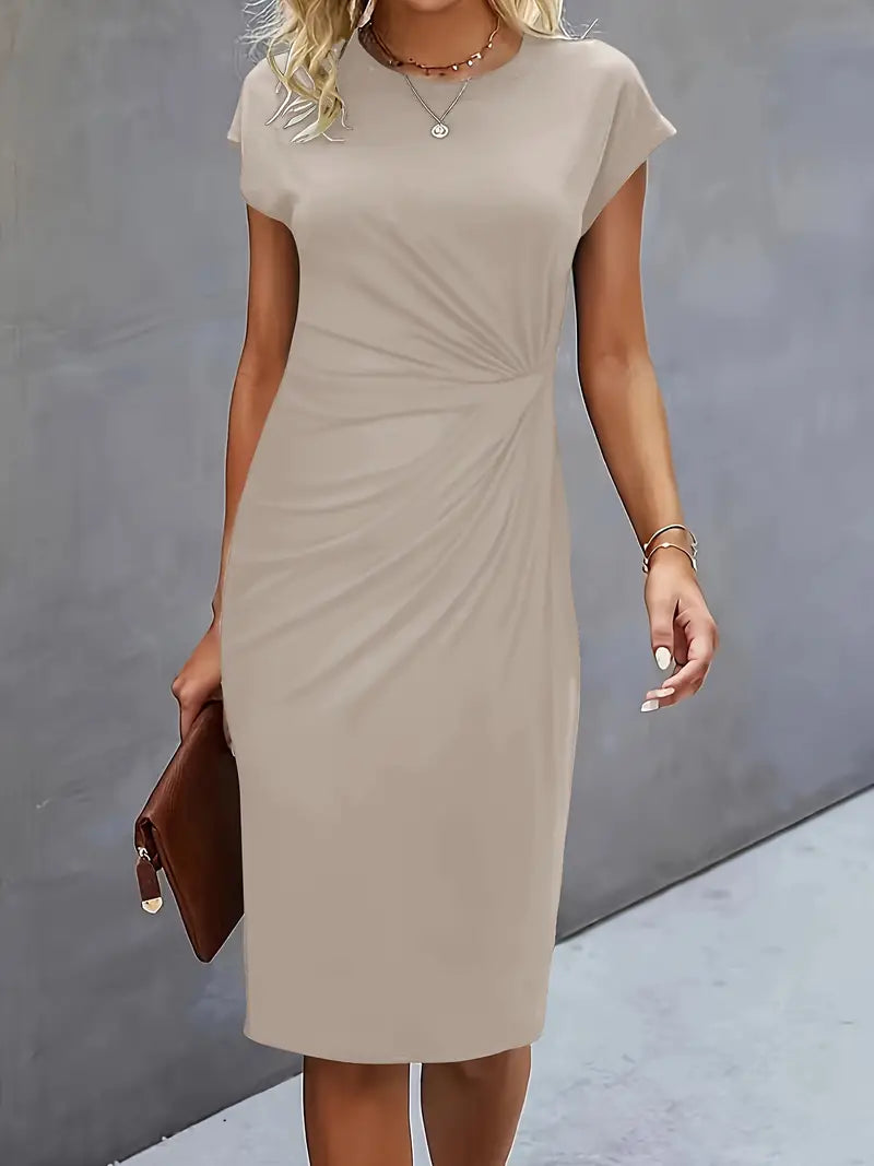Katrien Women’s Midi Dress – Elegant Tailored Fit with Timeless Chic Design