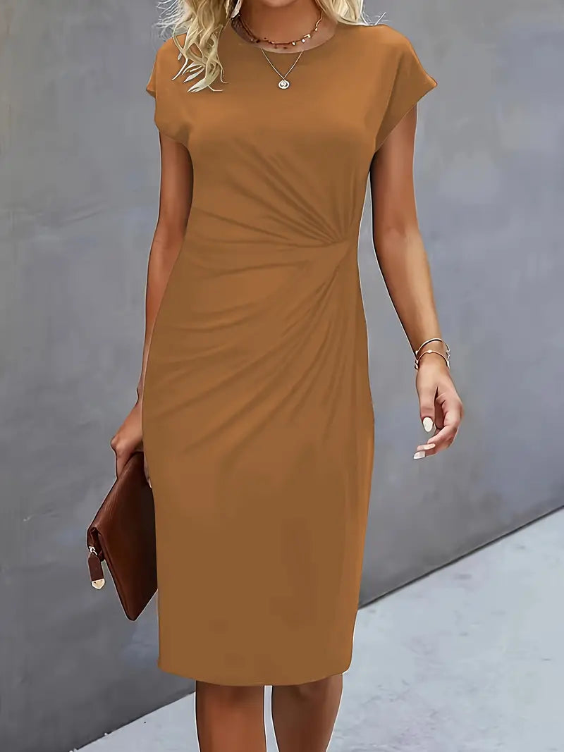 Katrien Women’s Midi Dress – Elegant Tailored Fit with Timeless Chic Design