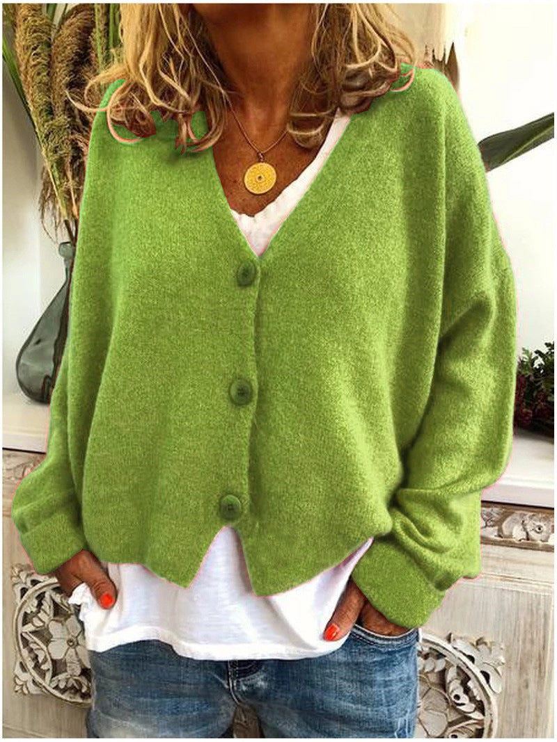 Rowyn Women’s Knit Cardigan – Soft V-Neck Cardigan for Elegant Casual Comfort