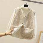 Kate Women’s Sherpa Vest – Soft Sleeveless Fleece Gilet for Warm Casual Layering