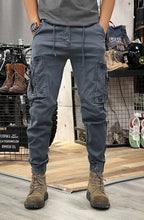 David Men’s Stretch Cargo Trousers – Comfortable Spandex Utility Pants with Pockets