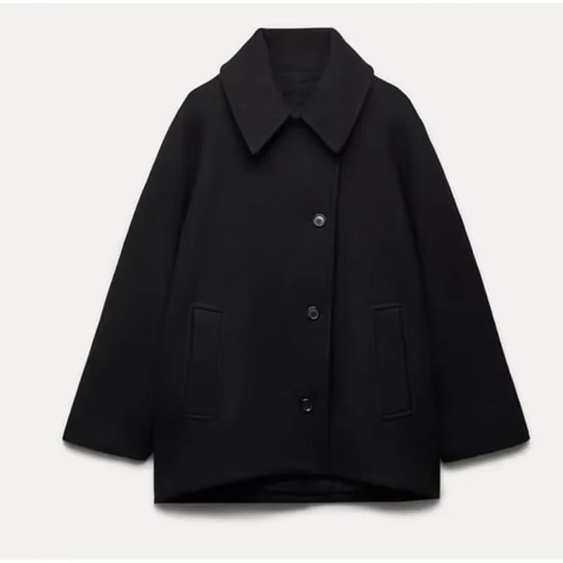 Lainey Women’s Oversized Wool Coat – Elegant Warm Long Winter Jacket for Everyday Chic