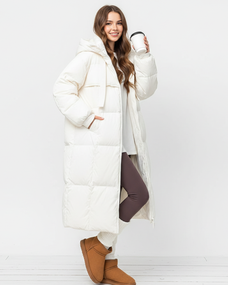 Laura Women’s Long Parka Coat – Warm Hooded Winter Jacket with Relaxed Fit
