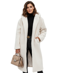 Nelia Women’s Teddy Coat – Oversized Soft Wool Blend Winter Jacket with Cozy Fit