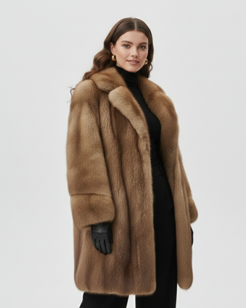 Emily Women’s Long Winter Coat – Elegant Warm Maxi Coat with Timeless Chic Fit