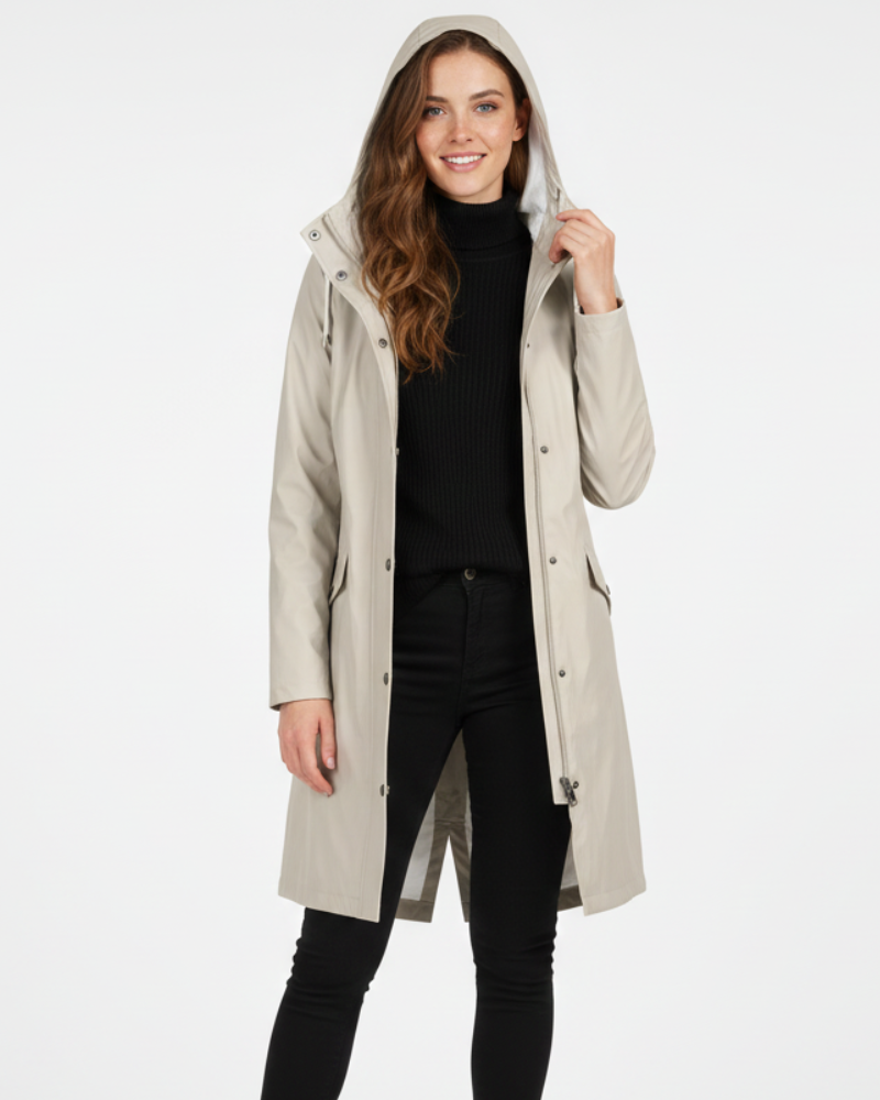 Clyde Women’s Rain Coat – Waterproof Windproof Jacket with Modern Elegant Fit