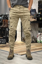 David Men’s Stretch Cargo Trousers – Comfortable Spandex Utility Pants with Pockets