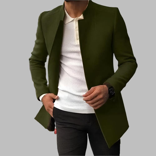 Alain Men’s Wool Coat – Elegant Tailored Winter Overcoat with Modern Classic Fit