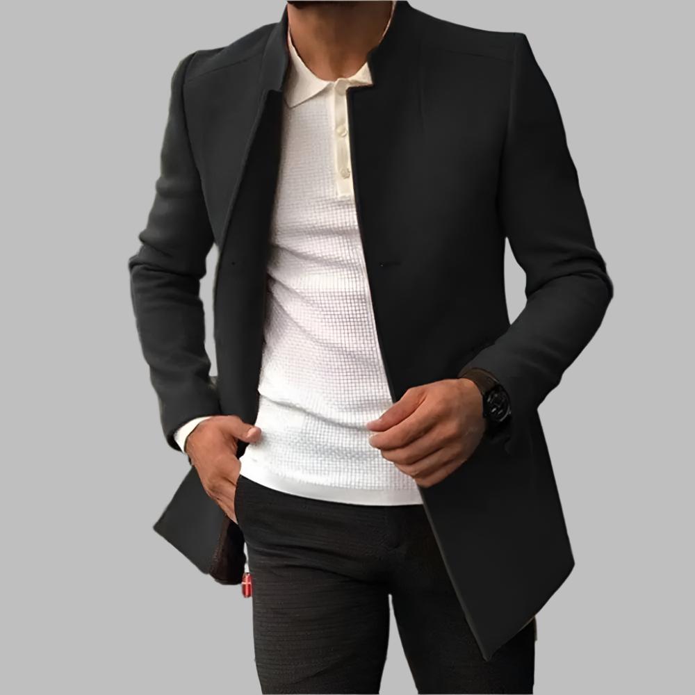 Alain Men’s Wool Coat – Elegant Tailored Winter Overcoat with Modern Classic Fit