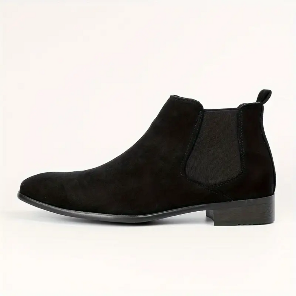 Luis Men’s Chelsea Boots – Premium Leather Ankle Boots with Elastic Side Panels