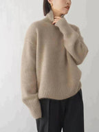 Lynn Women’s Wool Turtleneck Sweater – Soft Warm Knit Jumper for Elegant Winter Style
