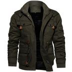Logan Men’s Military Jacket – Waterproof Fleece-Lined Coat with Adjustable Fit