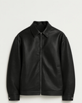 Mason Men’s Leather Jacket – Modern Zip-Up Urban Jacket with Structured Fit
