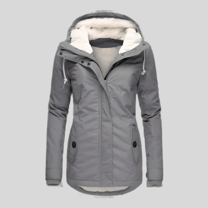 Celine Women’s Long Winter Parka – Faux Fur Lined Waterproof Coat with Hood