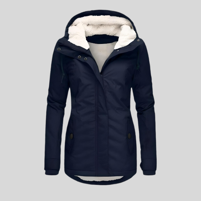 Celine Women’s Long Winter Parka – Faux Fur Lined Waterproof Coat with Hood