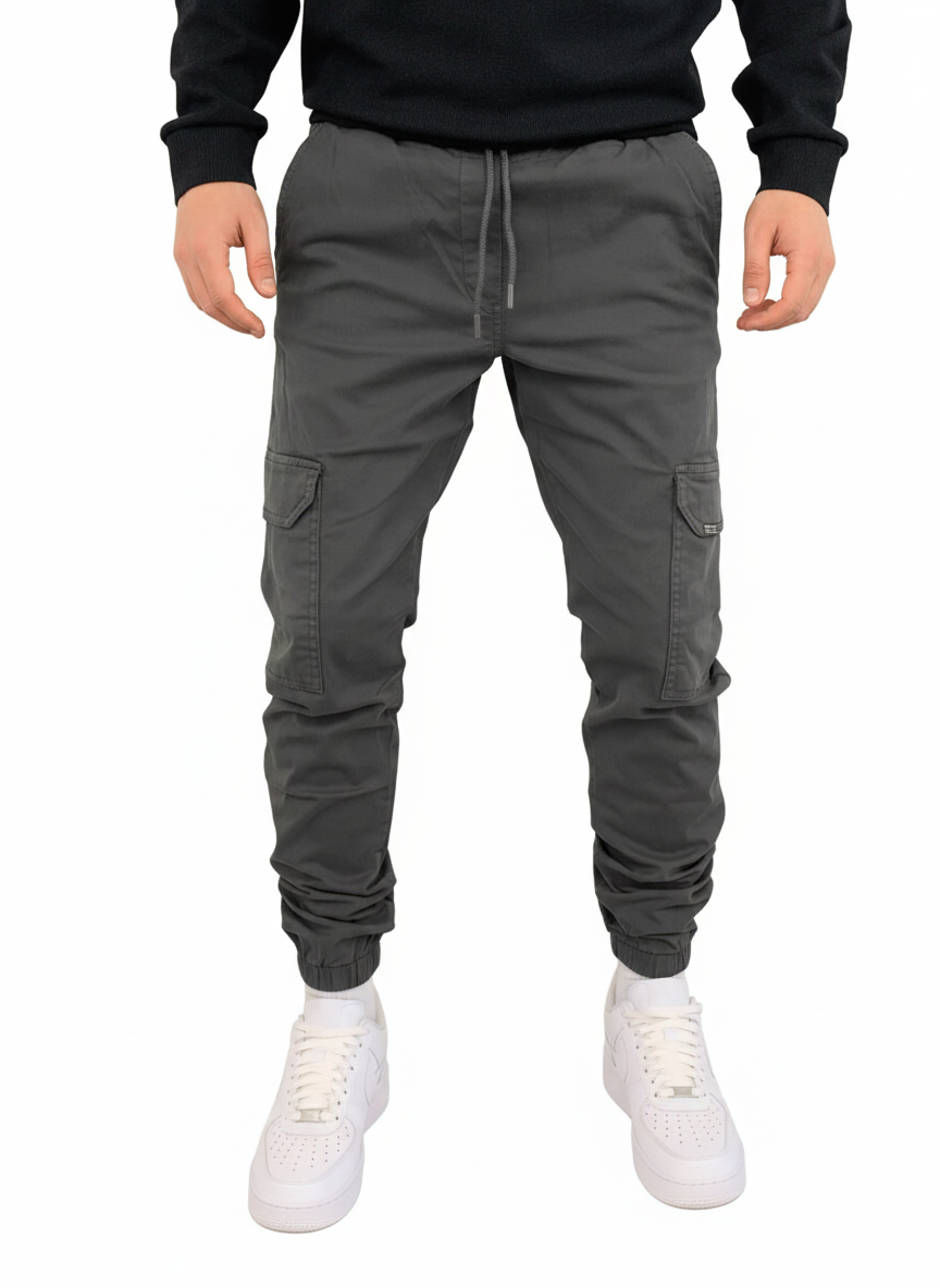 Mariano Men’s Cargo Trousers – Slim Fit Jogger Pants with Elastic Waist & Pockets