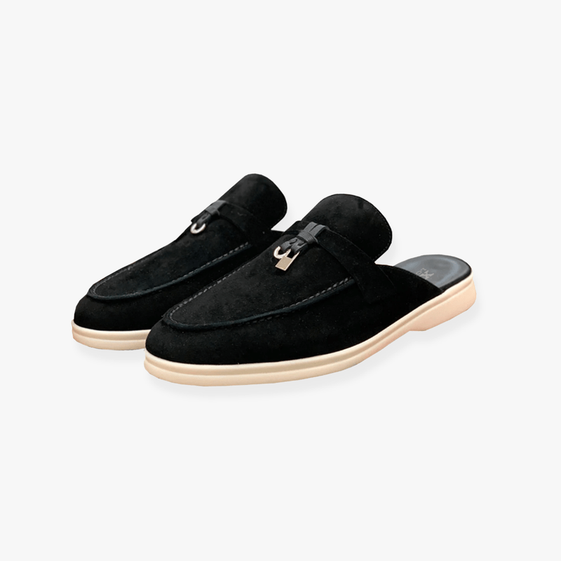 Emary Women’s Slip-On Mules – Minimalist Comfort Sandals with Buckle Detail