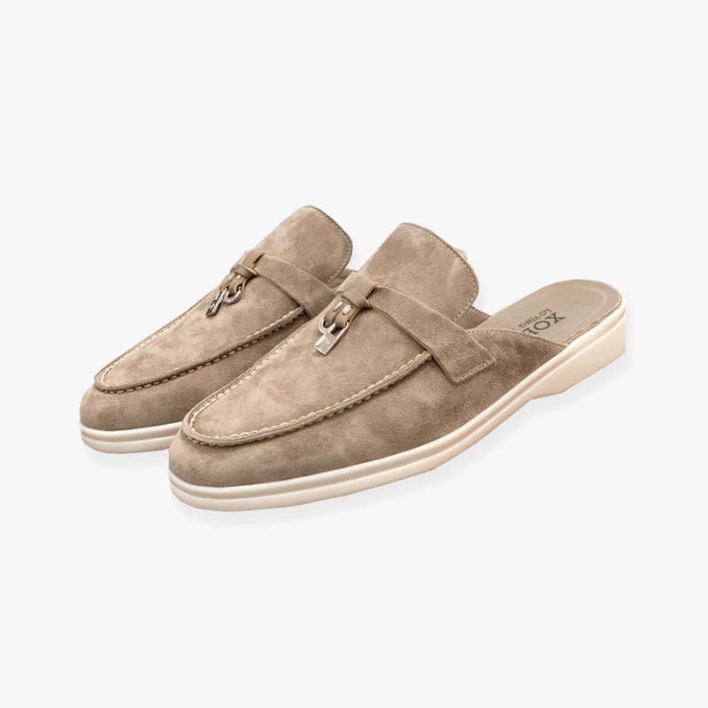 Emary Women’s Slip-On Mules – Minimalist Comfort Sandals with Buckle Detail