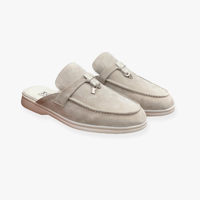 Emary Women’s Slip-On Mules – Minimalist Comfort Sandals with Buckle Detail